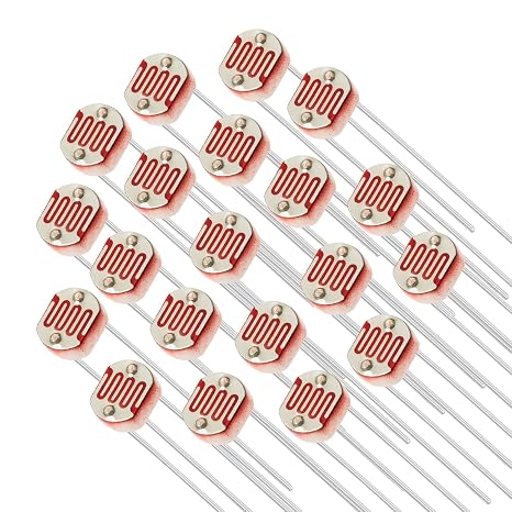 Chanzon 20pcs 5mm 10Ωohm Photoresistor LDR Resistor 5549 GL5549 Light Dependent Photoconductor 20pcs Photo Light Sensitive