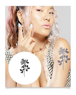 Inkbox Temporary Tattoos, Semi-Permanent Tattoo, One Premium Easy Long Lasting, Water-Resistant Temp Tattoo with For Now Ink - Lasts 1-2 Weeks, Take It Slow, 6 x 3 in