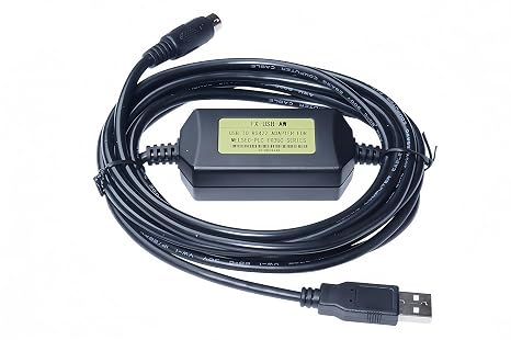 FX-USB-AW USB Programming Cable for Mitsubishi PLC FX3UC FX3G FX3U 3SA Series, 10 FT