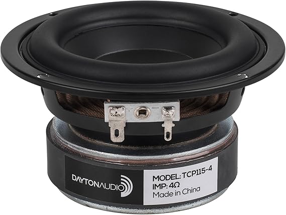 Dayton Audio TCP115-4 4.5 inches 11.5 cm Paper Cone Mid Woofer 4 Ohms