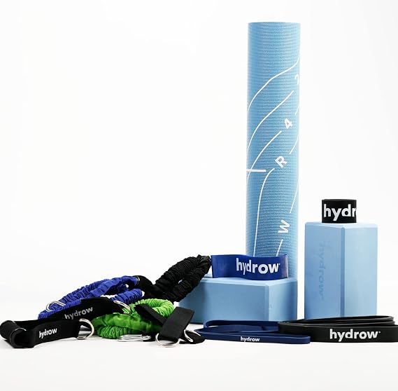 Hydrow On The Mat Workout Kit - Includes Workout Mat, Yoga Blocks and Resistance Bands - Exercise Equipment for Yoga, Pilates, and Strength and Conditioning Workouts