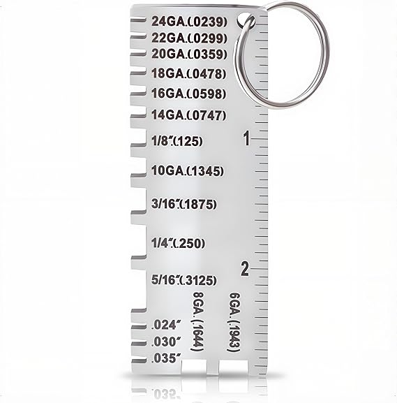 Wire/Metal Sheet Thickness Gauge 229895 Welding Gage Plated Size Inspection Tool [NOT Cheap Stamping Version] | Plated Inspection Gauge for Measuring Wire and Sheet Metal Thickness [WeldingStop Upgrade, NOT Cheap Stamping Version]