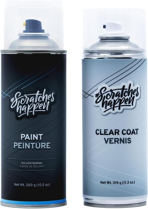 ScratchesHappen Exact-Match Spray Paint - Sonic Gray Pearl (NH-877P) for Honda - Essential (Paint + Clear Coat)