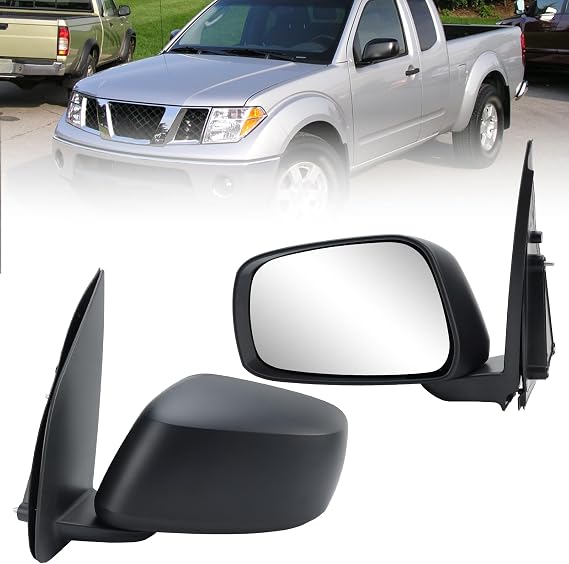 Left Driver Side Mirror Compatible with Nissan Frontier 2005-2021 Nissan Pathfinder 2005-2012 Power Glass Manual Folding Non-Heated Black 3 Pins