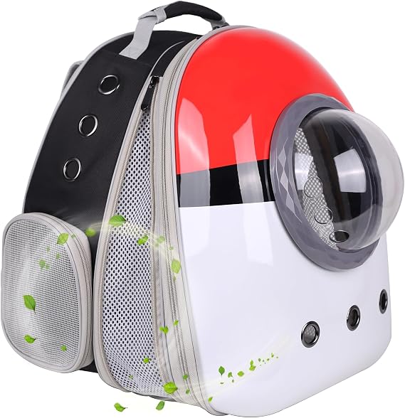 Cat Backpack Carrier, Fit up to 9 kgs Front Extension Space Capsule Hard Bubble Window Pet Carry Transport Book Bag for Large Fat Cat Kitten Small Puppy Rabbit