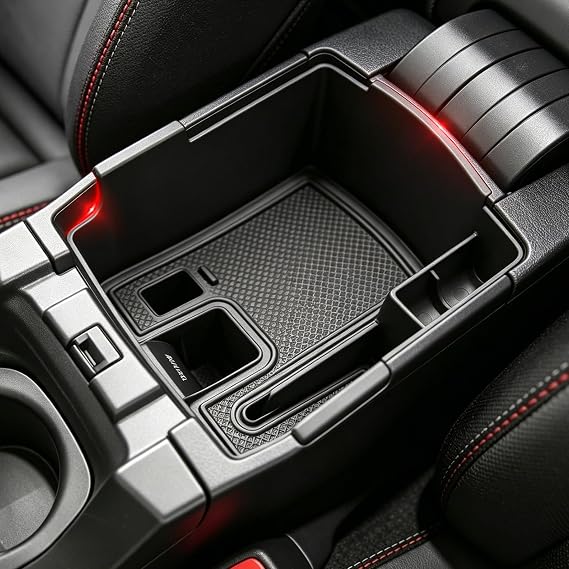 Autorder Center Console Organizer for 2019-2026 Toyota Corolla/ 2022-2026 Corolla Cross Accessories Car Armrest Storage Box Middle Console Tray Container with Non-Slip Silicone Mats