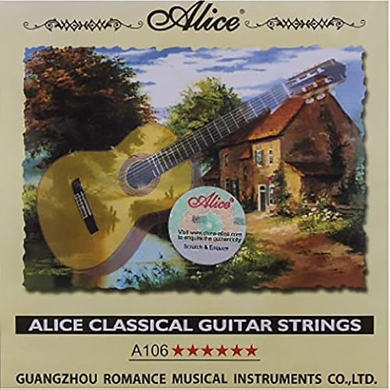 Alice A106 Classic Concert Guitar Strings, Nylon, Hard Tension