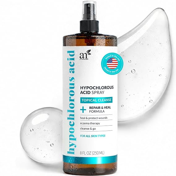 Artnaturals Hypochlorous Acid Face & Skin Spray, 8 fl oz | Fragrance free, pH balanced, Gentle daily mist, Suitable for sensitive skin, No-rinse formula