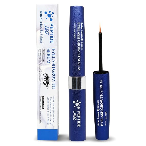 Eyelash Growth Serum Myristoyl Pentapeptide-4, Diaminopyrimidine Oxide Boosts Lash Length, Density & Strength Supports Fuller, Thicker Eyelashes Naturally, 5ml