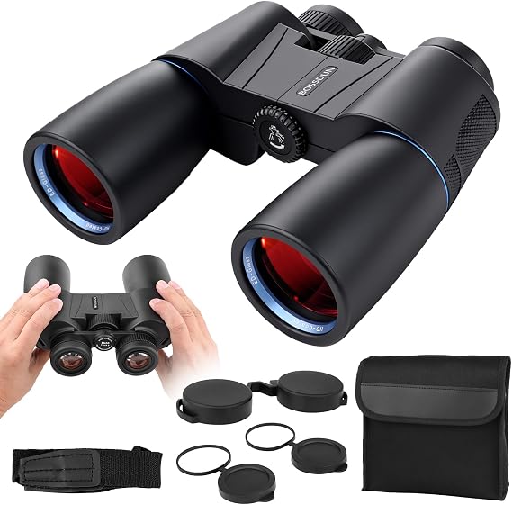 10-30x50 Binoculars for Adults High Powered - Lightweight Waterproof Binoculars for Hunting Bird Watching Travel Cruise