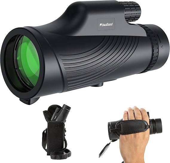 Usogood Monocular Telescope, 10x42 Monocular for Adults, BAK4 Prism & FMC