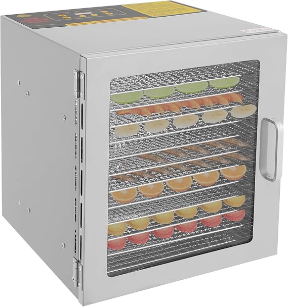 Electric Countertop Food Dehydrator Machine 1000-Watt, 12-Tray Electric Fruit Dryer Machine with Adjustable Timer & Temperature, for Home, Restaurants, Pet Treats
