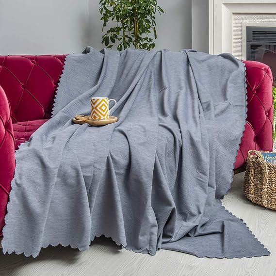 LATUDA CONCEPT Sofa Cover Chenille Anti-Slip Double Sided Sofa Bed Cover Sofa Shawl 175x215 - GRAY