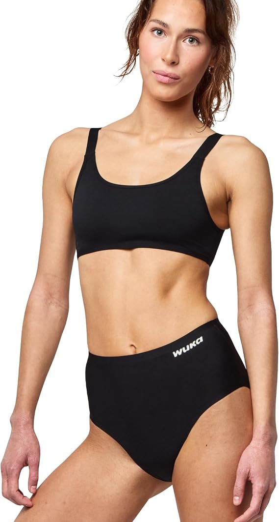 WUKA Stretch Midi Brief Period Pants Super Heavy Flow Black