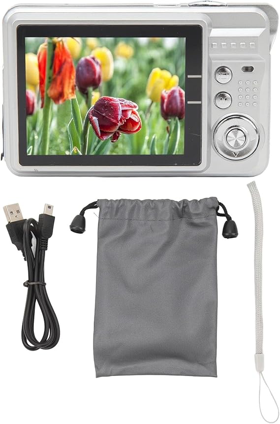 Digital Camera, 4K Autofocus HD 2.7 Inch TFT Screen 8X Zoom 44MP Digital Camera Anti Shake Compact Camera for Kids Beginners Teenagers Travel Photography Vlogging