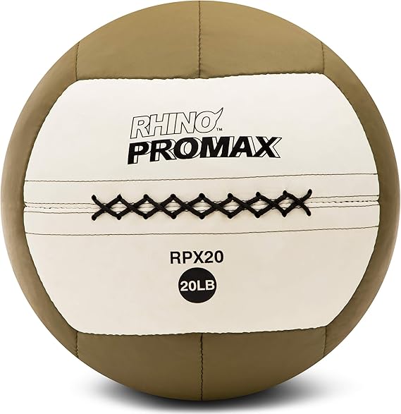 Champion Sports RPX20 Rhino Promax Slam Balls, 20 lb, Soft Shell with Non-Slip Grip, Medicine Wall Exercise Ball for Weightlifting, Plyometrics, Cross Training, Home Gym Fitness