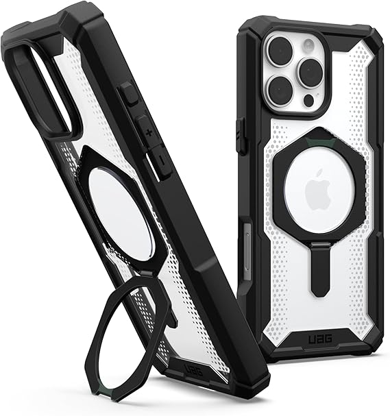 URBAN ARMOR GEAR UAG Designed for iPhone 16 Pro Max Case 6.9" Plasma XTE - Compatible with MagSafe Charging & Kickstand Rugged Shockproof Anti-Slip Military Grade Protective Cover, Black/Clear