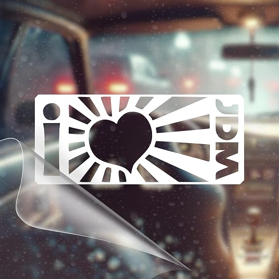 I Love JDM - Japanese Race Car Vinyl Decal, JDM Tuner Drift Stance Bumper Sticker for Car, Wall, Window, Vehicle, Weather Resistant