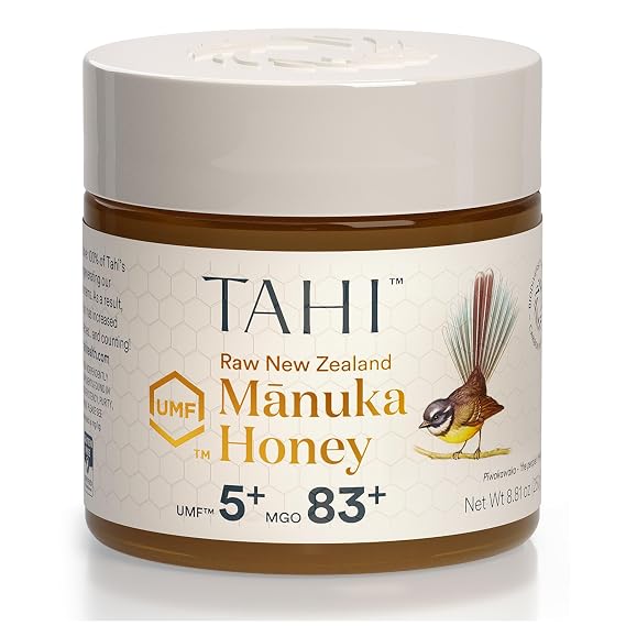 Tahi Raw Manuka Honey New Zealand UMF 5+ Certified (MGO 83+) - 100% Sustainable, Monofloral and Natural Honey - Non-GMO, Glyphosate-Free and Gluten-Free - New Zealand Manuka Pure Honey - 8.81oz