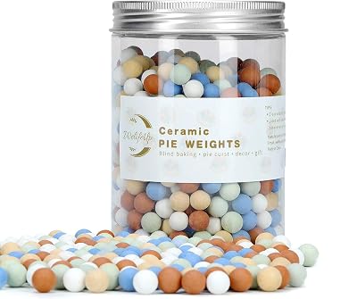 Pie Weights For Baking 8910 Pie Pan, 1.54 LB Blind Bake Pie CrustTartQuich Baking Beans Beads, Homemade Pie Kitchen Must Have, Colorful Ceramic Pie Weights for HomeKitchen Decor