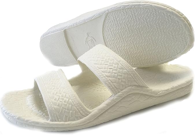 Pali Hawaii Unisex Adult Color Jandal Sandal (White, 11)