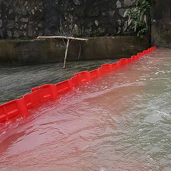 L-Shaped ABS Flood Barrier for Doors,Emergency Water Dam Board for Residential Flood Control &Garage Safety(10pcs)