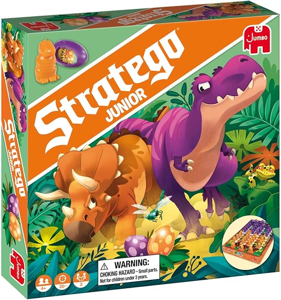 Jumbo, Stratego - Junior Dinos, Fun Junior Stratego Version, Strategy Board Game, 2 Players, Ages 4 Year Plus