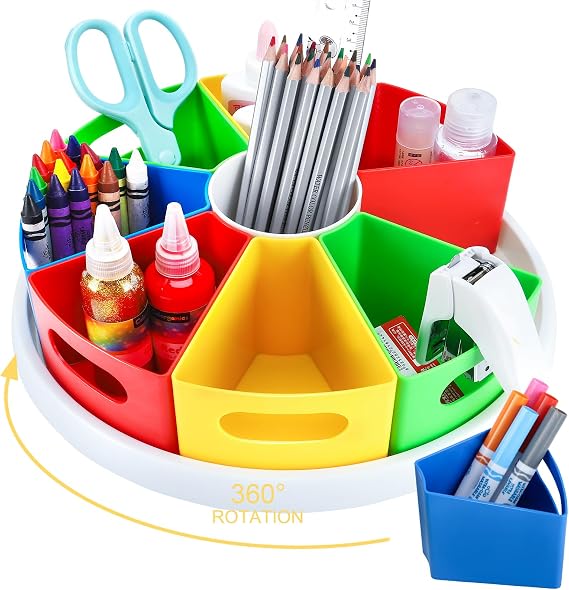 MeCids Rotating Desk Organizer Kids Art Supply Storage and Organization