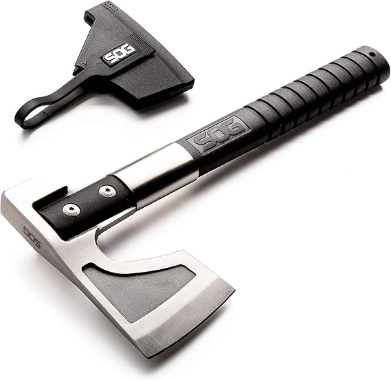SOG Camp Axe- Compact Camping and Survival Hatchet/Hammer Tool with Sheath and 3.1 Inch Bushcraft Axe Edge (CH1001-CP) | Sheath and 3.1 Inch Bushcraft Edge (CH1001-CP)