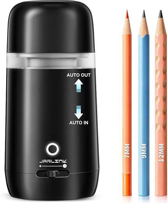 JARLINK Automatic Electric Pencil Sharpener, Rechargeable