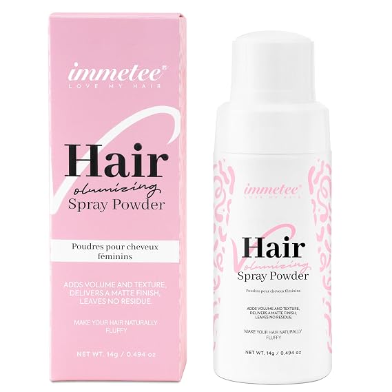immetee Texture Powder, Volumizing Powder for Hair Volume & Texture, Opaque Effect & Natural Finish, Hair Volume Spray Root Lifting Powders 14g