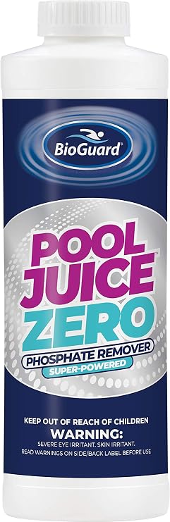 BioGuard Pool Juice Zero Phosphate Remover (Zero Phos), 1 Qt, Single Pack | Quickly Reduce Phosphate Levels, Ideal for All Types of Swimming Pools