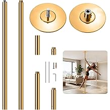KINMAC Professional Dancing Pole Kit, Heavy-Duty Steel Dance Pole, Height Adjustable Removable Spinning Static Dual Mode, Portable Dance Equipment for Home, Studio, Gym and Stage Performance