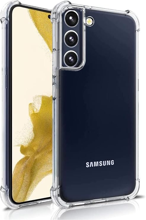 KZY İletişim Samsung Galaxy S22 ile uyumlu ile Uyumlu Kapak Köşe Korumalı AirBag Antishock Şeffaf Silikon Kılıf