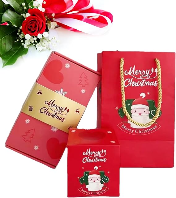DYFCNP Surprise Box Gift Box for Money, Surprise Gift Box Explosion,2024 Newly Merry Christmas Surprise Gift Boxes,Folding Pop-Up Explosion Gift Box for Birthday Anniversary Valentine Proposal (Red B)