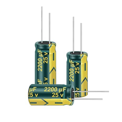 10Pcs 25V 2200UF High Frequency Electrolytic Capacitor 1320mm