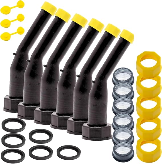 EZ-POUR RIGID Replacement Spout & Vent Kit, Multi-Purpose Spout, Pack of 6