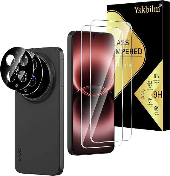 2+2 Pack for Vivo X300 Ultra 5G Screen Protector with Camera Lens Protector, 9H Hardness, No Bubbles, Anti-Scratch, Ultra Resistant, Case Friendly