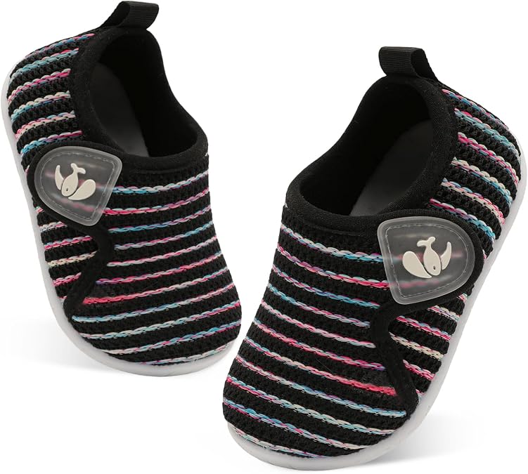 FEETCITY Toddler Walking Shoes Slip On Toddler Shoes Boys Girls Kids Sports Sneakers Casual School Shoes Barefoot Shoes