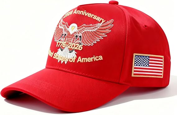 Levviye 250th Anniversary Baseball Cap Hat 250 Years Birthday Independence Day Patriotic Decorations Gifts Memorabilia