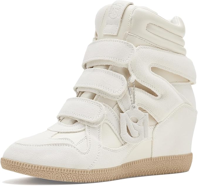 Steve Madden Women's Mavis Sneaker, White Suede, 6.5