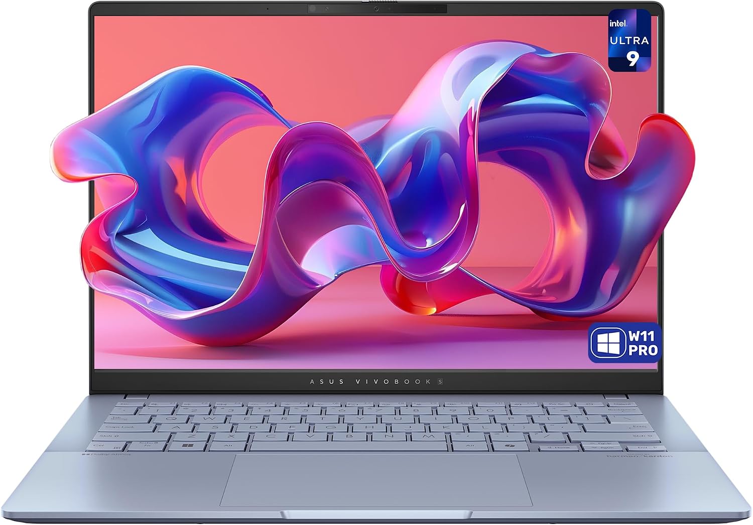 ASUS Vivobook S 14 Copilot Laptop, Intel Ultra 7-258V, 32 GB LPDDR5x RAM, 2 TB PCIe SSD, 14 WUXGA 1920x1200 Display, Intel Arc Graphics, Backlit Keyboard, W11 Pro, Mist Blue