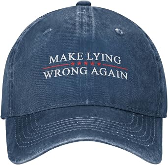 Make Lying Wrong Again Hat for Men Dad Hats Funny Hats