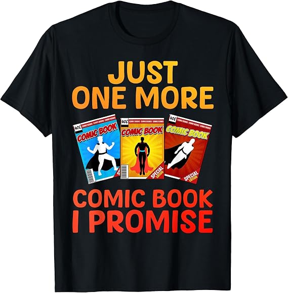 Funny Comic Book Design for Men Women Comic Book Collectors T-Shirt