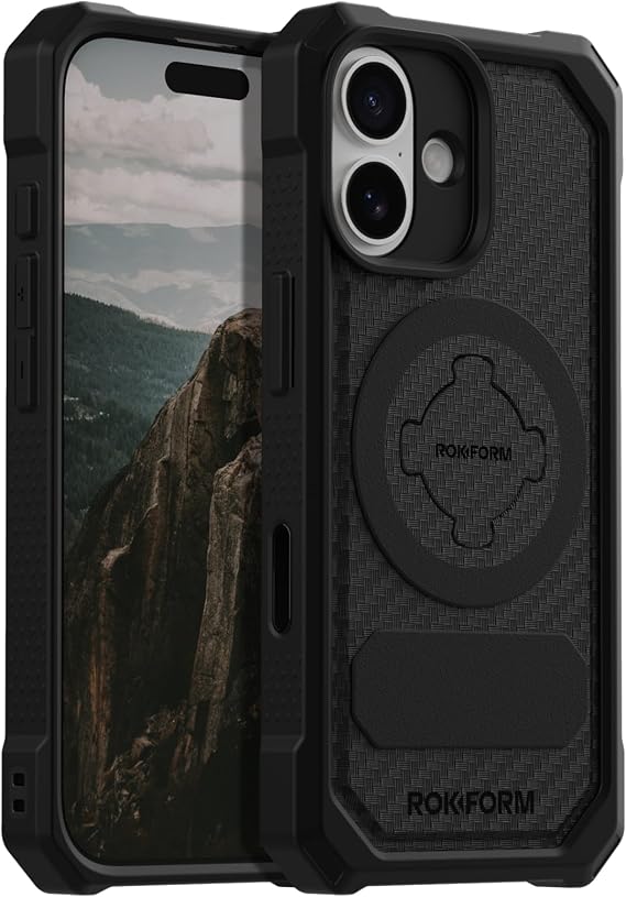 ROKFORM Rugged Case for iPhone 17, Magnetic + RokLock (Black)