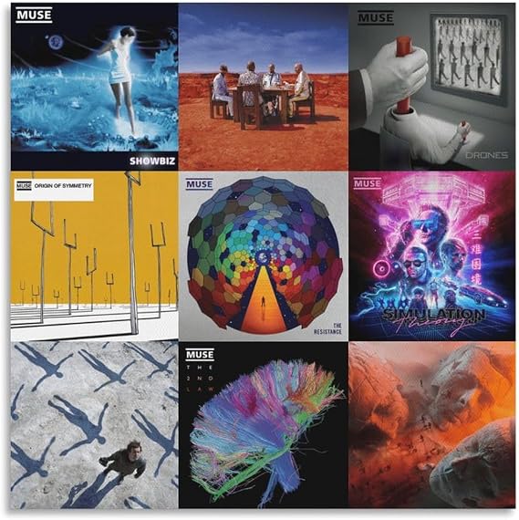 Muse Posters & Prints on Canvas Wall Art Poster for Room Decor Unframe:16x16inch(40x40cm)