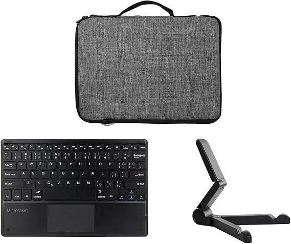 Microcase Xiaomi Pad 8 / Pad 8 pro Tablet ile Uyumlu Toucpad Bluetooth Klavye + Tablet Standı - Siyah AL5183