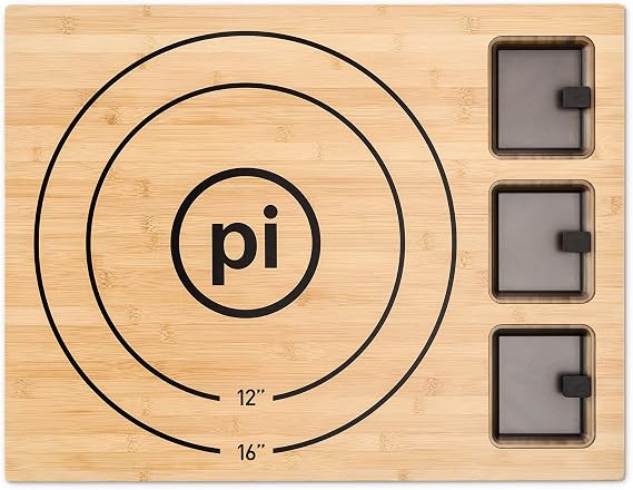 Solo Stove Pi Cutting Board with Containers| Large Chopping Board w/ 3 Shatter-resistant Containers w/Lids, Bamboo Cutting Board for Kitchen, Anti-Slip Rubber Feet, Board Size: 45,7 x 60 cm