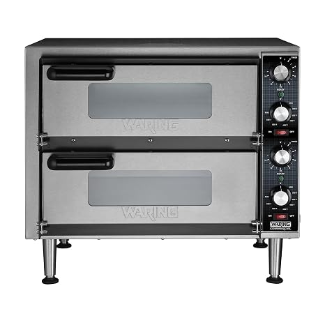 Waring Pizza Oven with Independent Double-Deck & 14" Pizza Deck