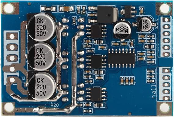 DC 12V-36V 15A 500W Brushless Motor Controller with Hall Sensor Driver High Efficiency BLDC Driver Board for Speed and Steering Control